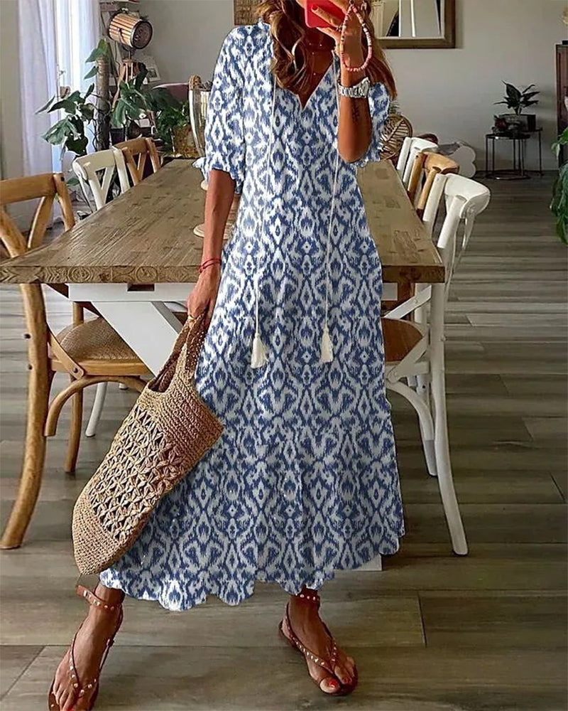 Lily | Bohemian Dress with Flattering Waist Design