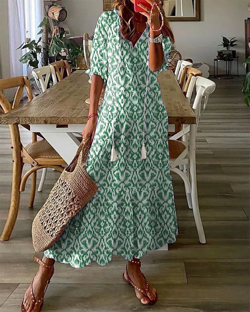 Lily | Bohemian Dress with Flattering Waist Design