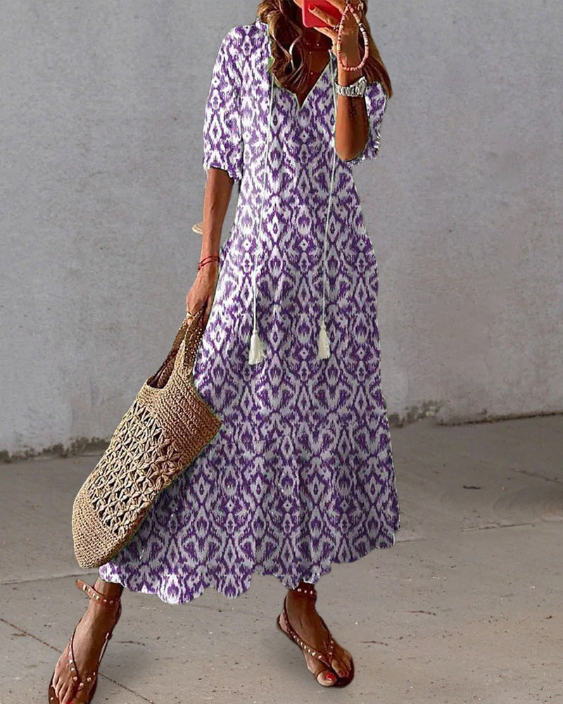 Lily | Bohemian Dress with Flattering Waist Design