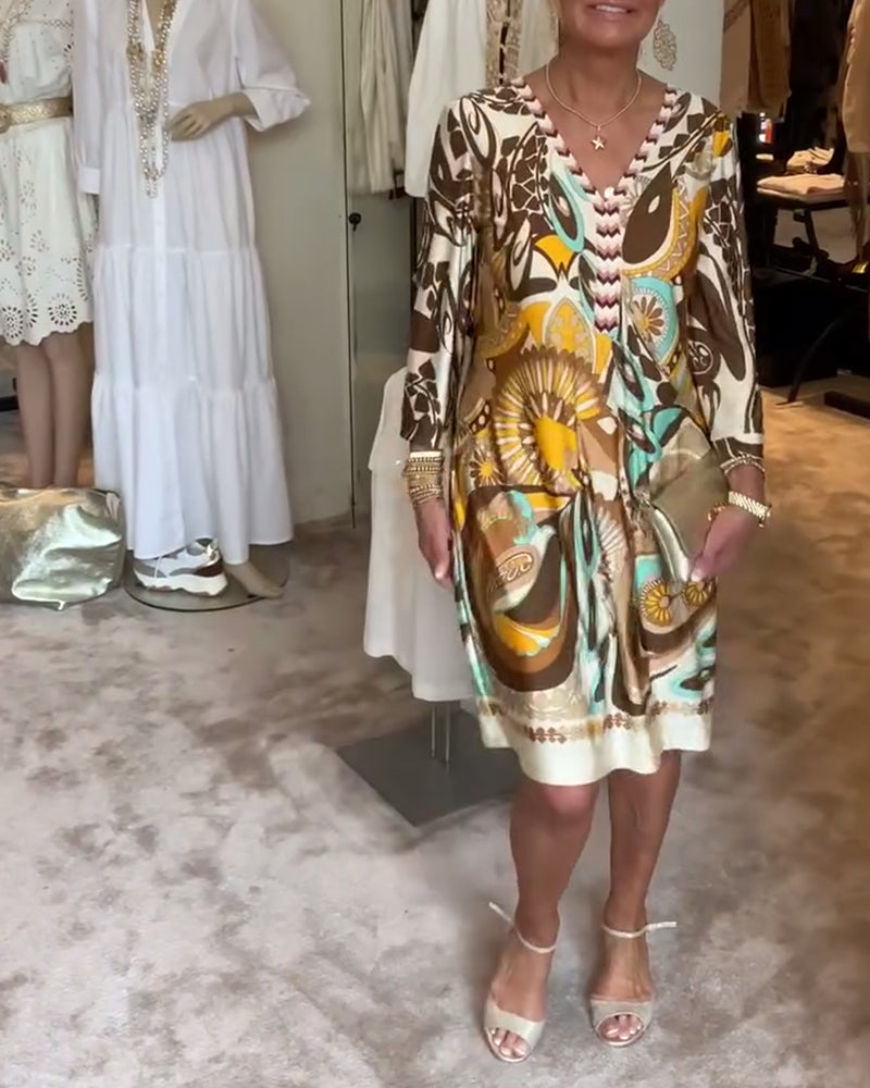 Matilda | Vibrant Patterned Dress with Bright Design