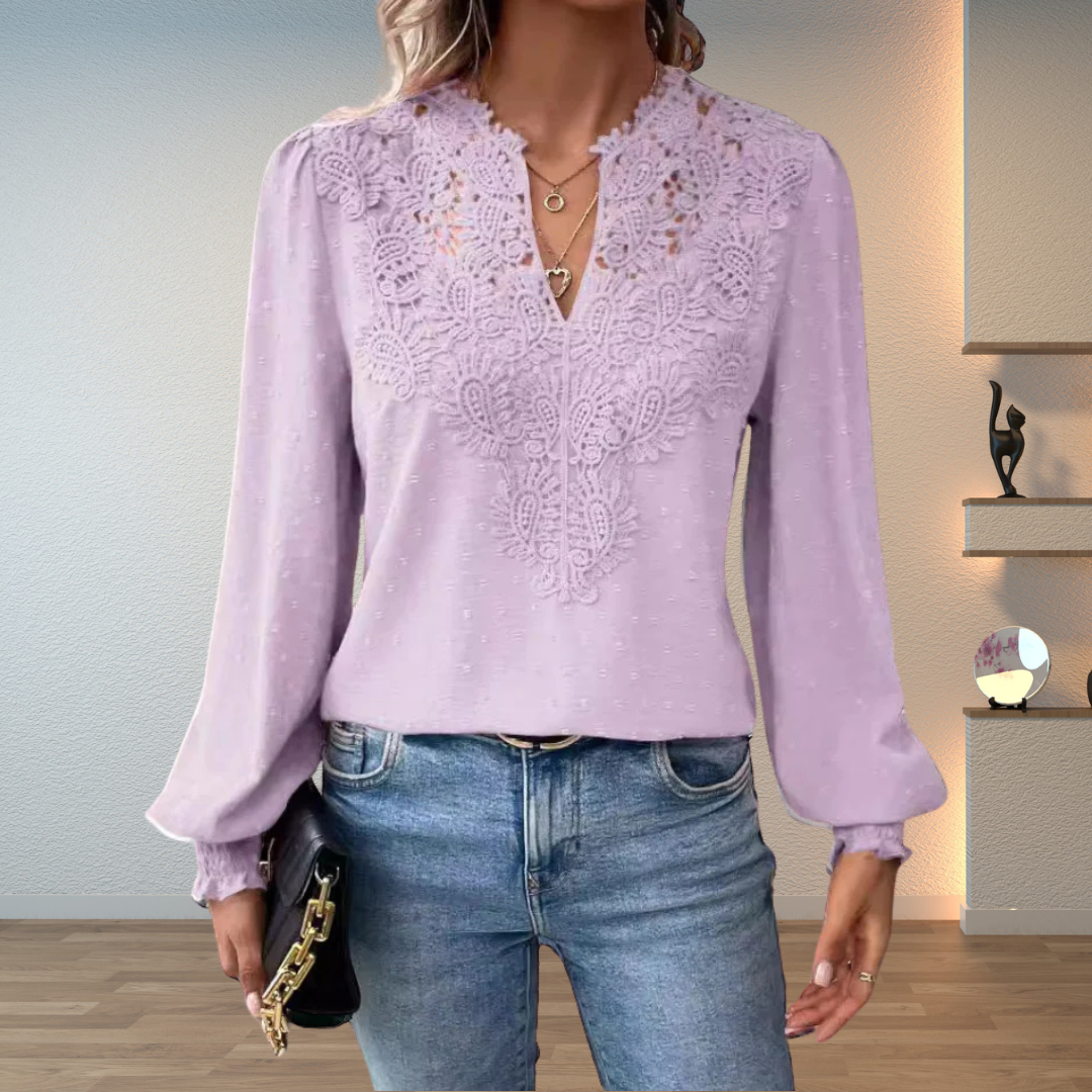 Chelsea | Elegant Lace Detail Blouse