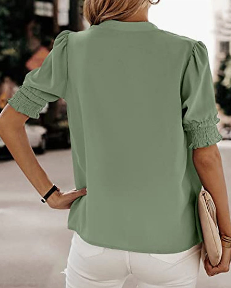 Ava | Women's V-Neck Short Sleeve Top