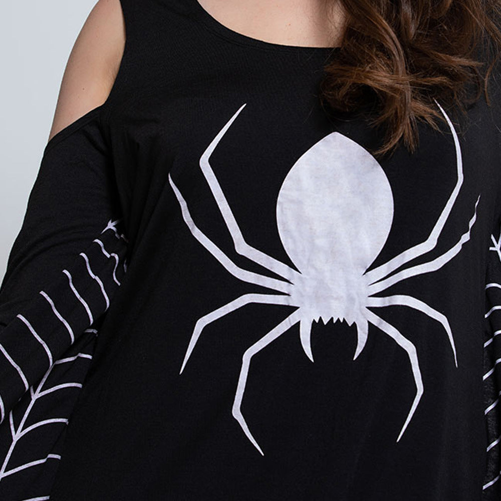 Spider Print Halloween Costume Dress | Mini