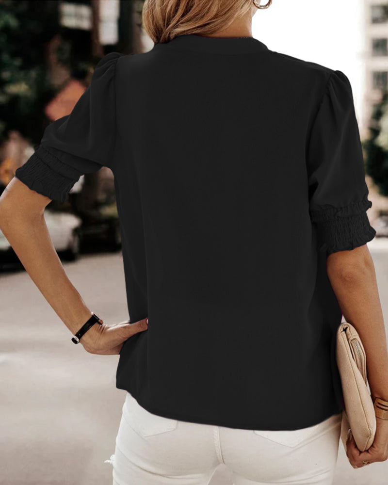 Ava | Women's V-Neck Short Sleeve Top