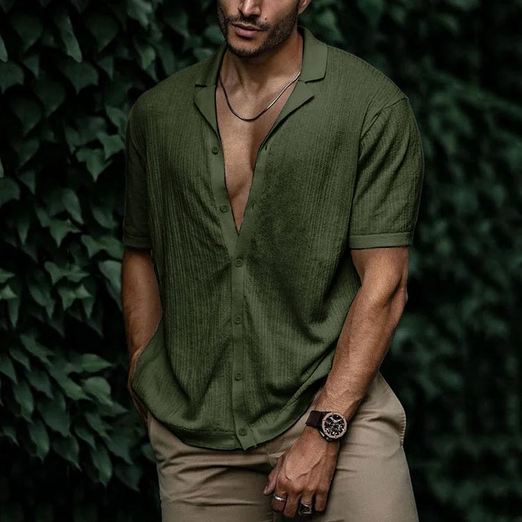 Liam | Men's Linen Summer Button-Up Shirt