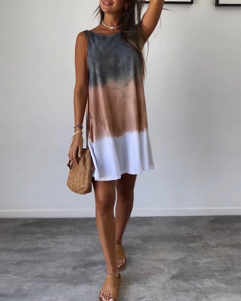 Sia | Gradient Tie Dye Mini Dress for Women