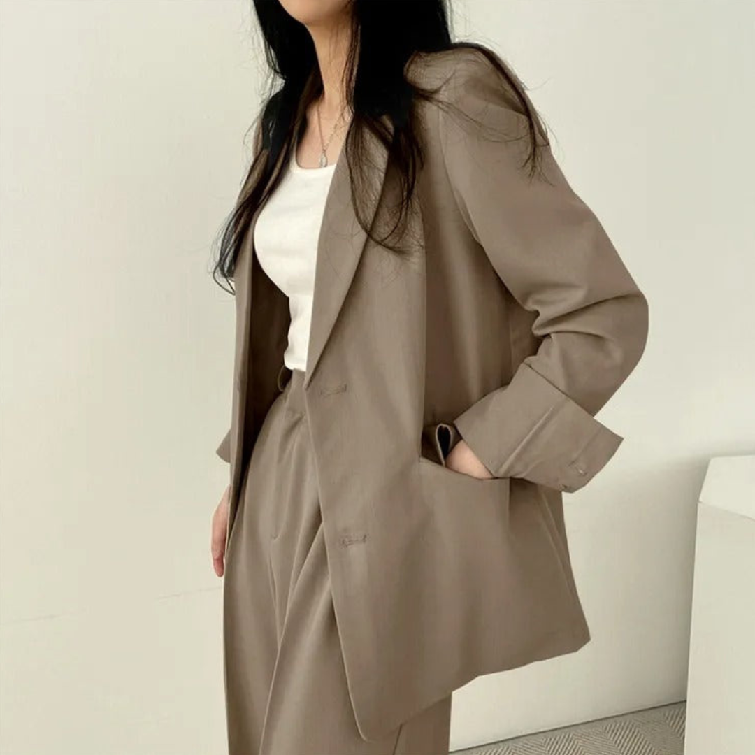 Women's Fashionable Two-Piece Workwear Set
