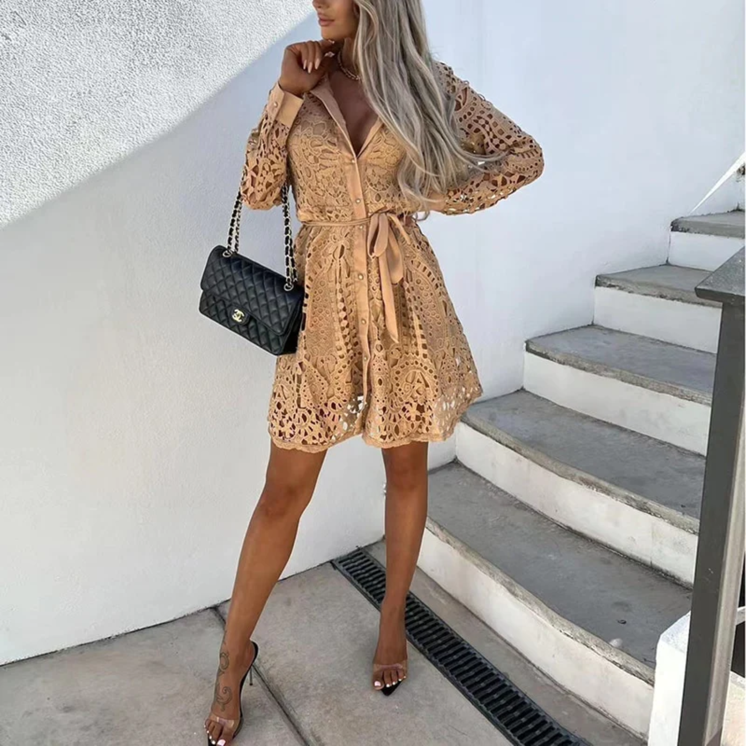 Timeless Ladies Lace Dress for Elegant Occasions