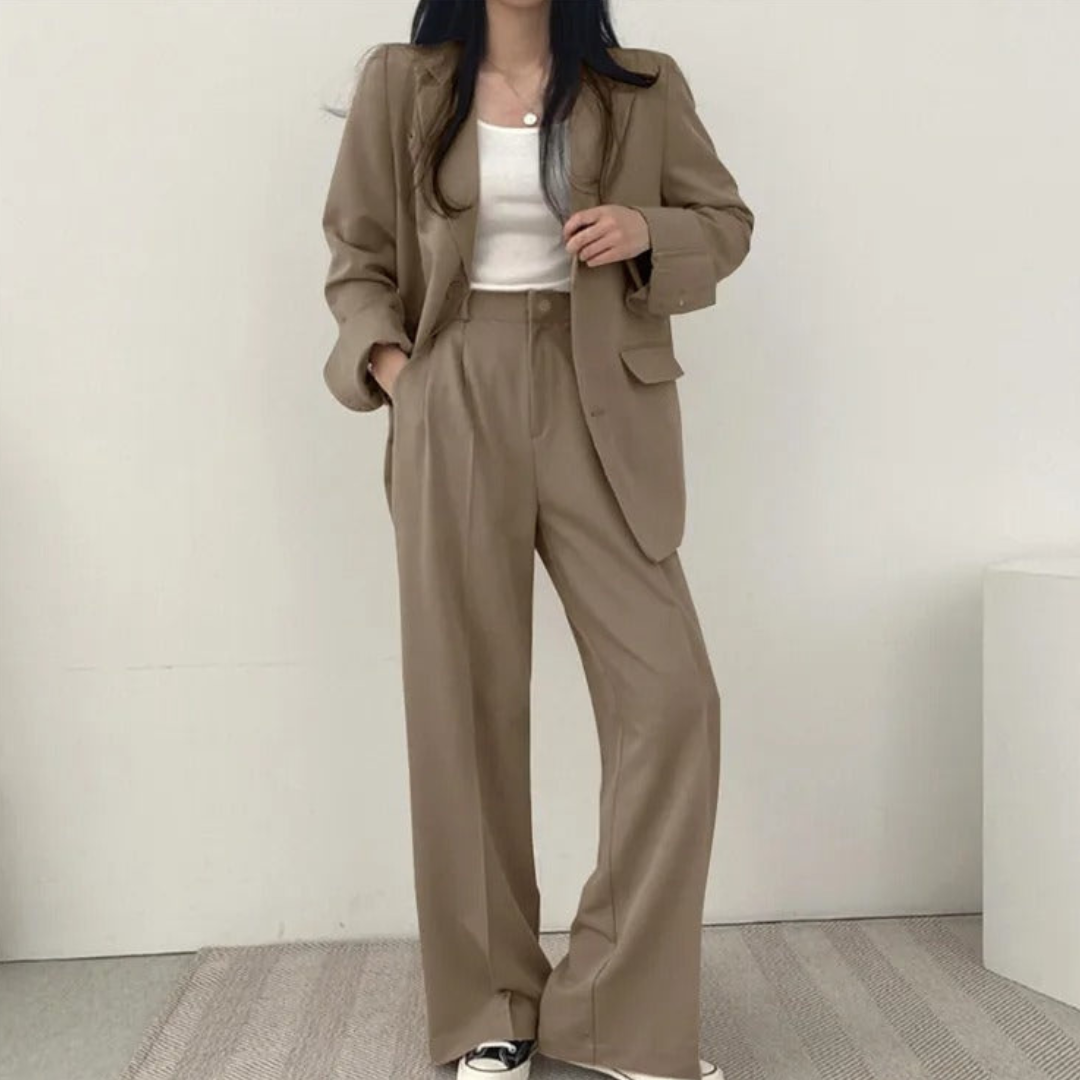 Women's Fashionable Two-Piece Workwear Set