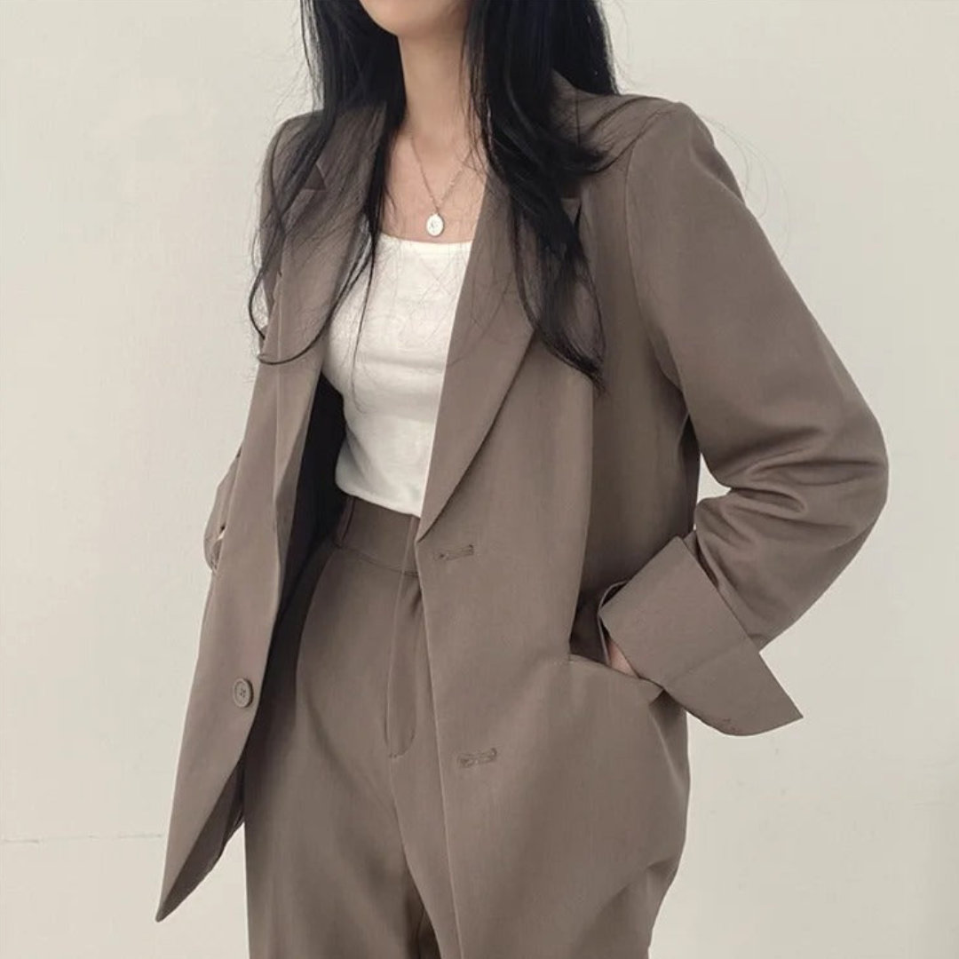 Women's Fashionable Two-Piece Workwear Set