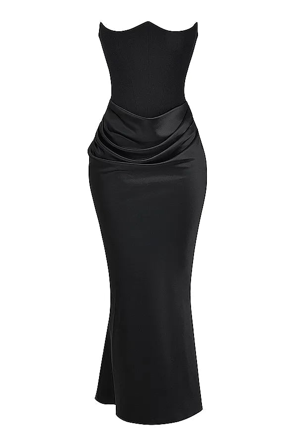 Niza | Long satin dress