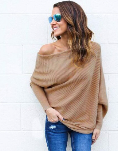Women's Premium Off-Shoulder Sweater