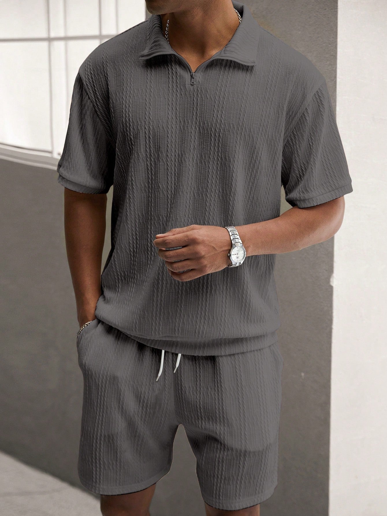 Ethan | Men's Casual Set with Shirt and Shorts