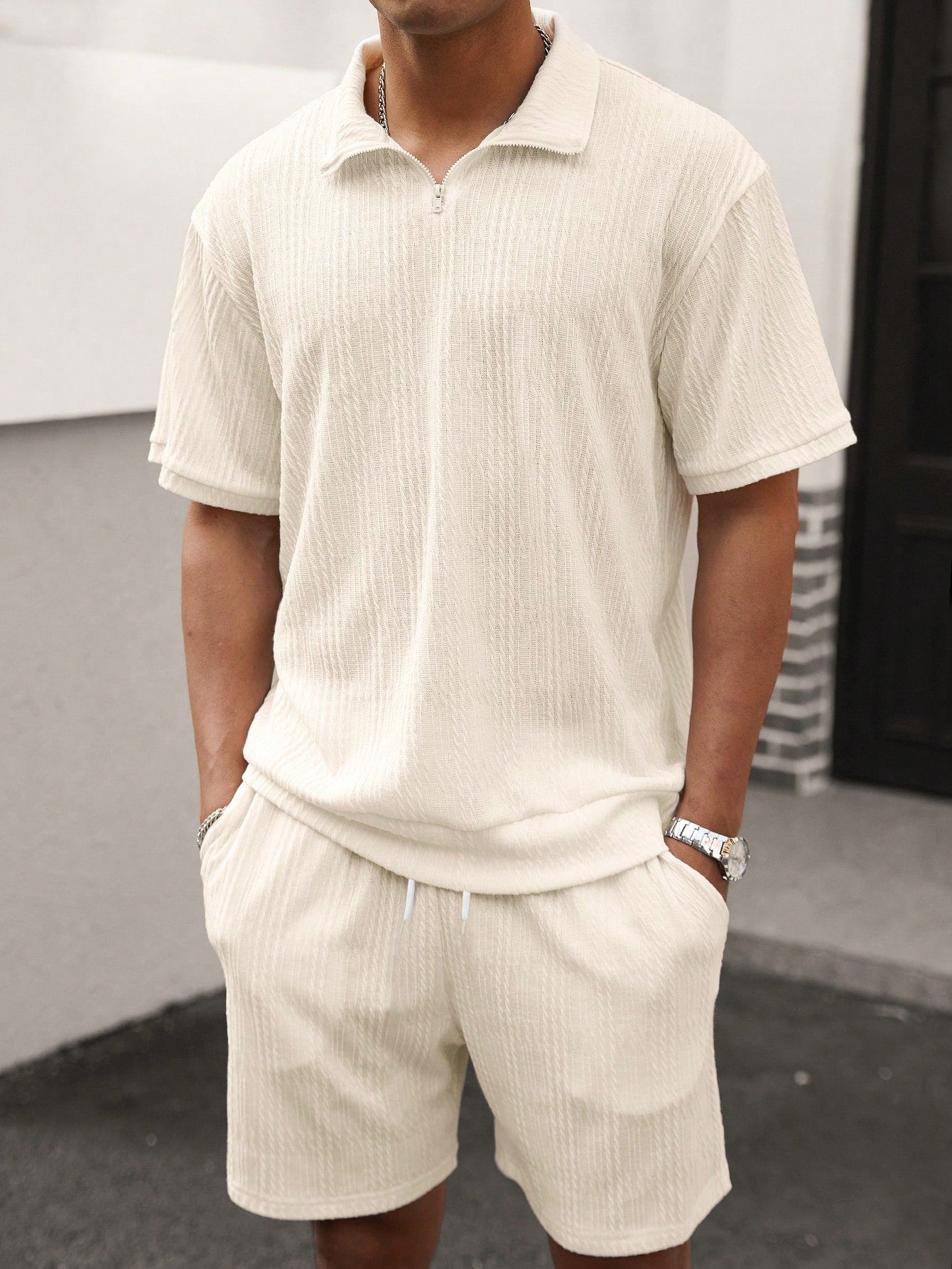 Ethan | Men's Casual Set with Shirt and Shorts