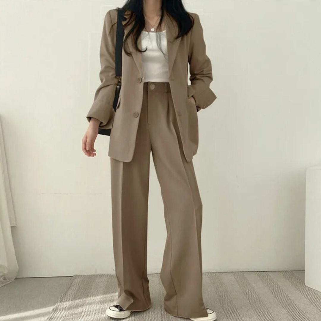 Women's Fashionable Two-Piece Workwear Set