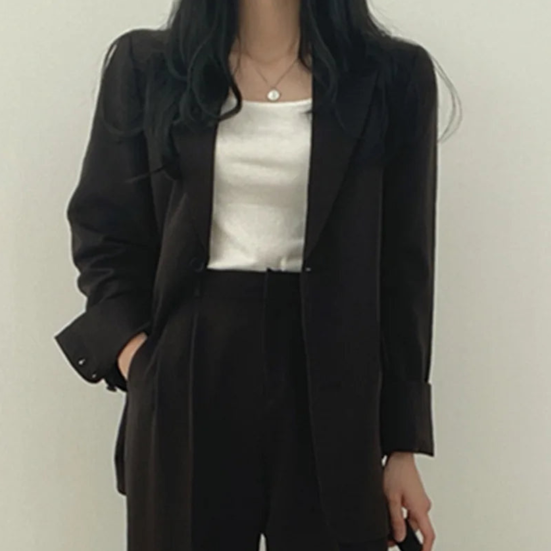 Women's Fashionable Two-Piece Workwear Set