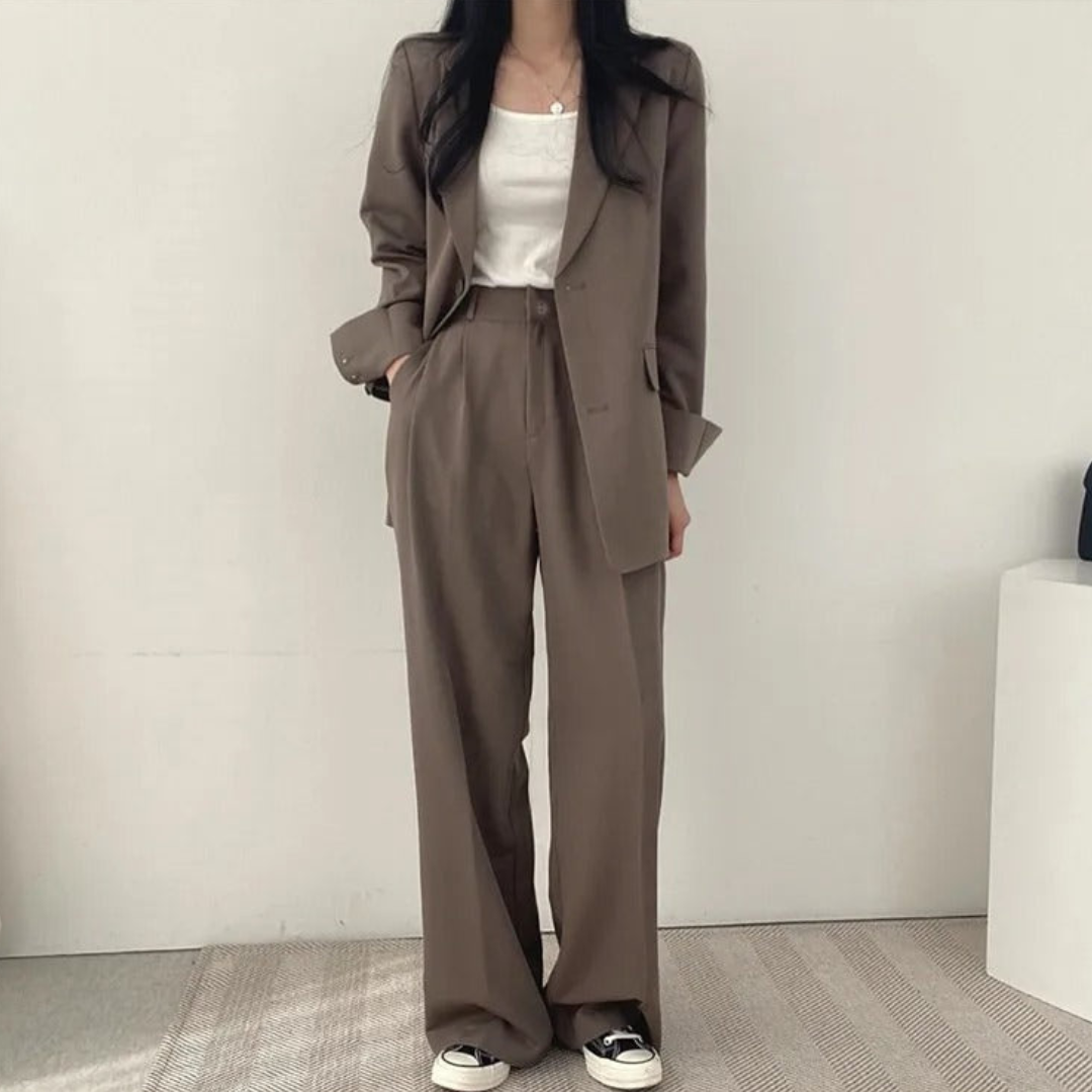Women's Fashionable Two-Piece Workwear Set
