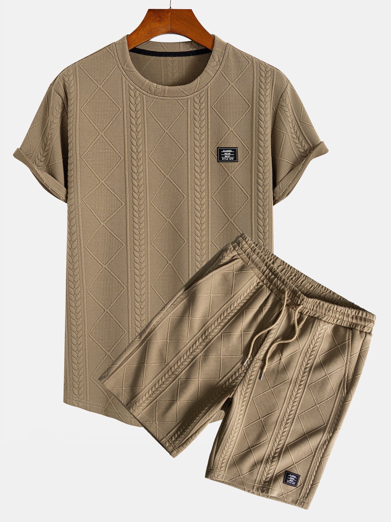 Harrison | Men's Geometric 2 Piece T-Shirt & Shorts Set