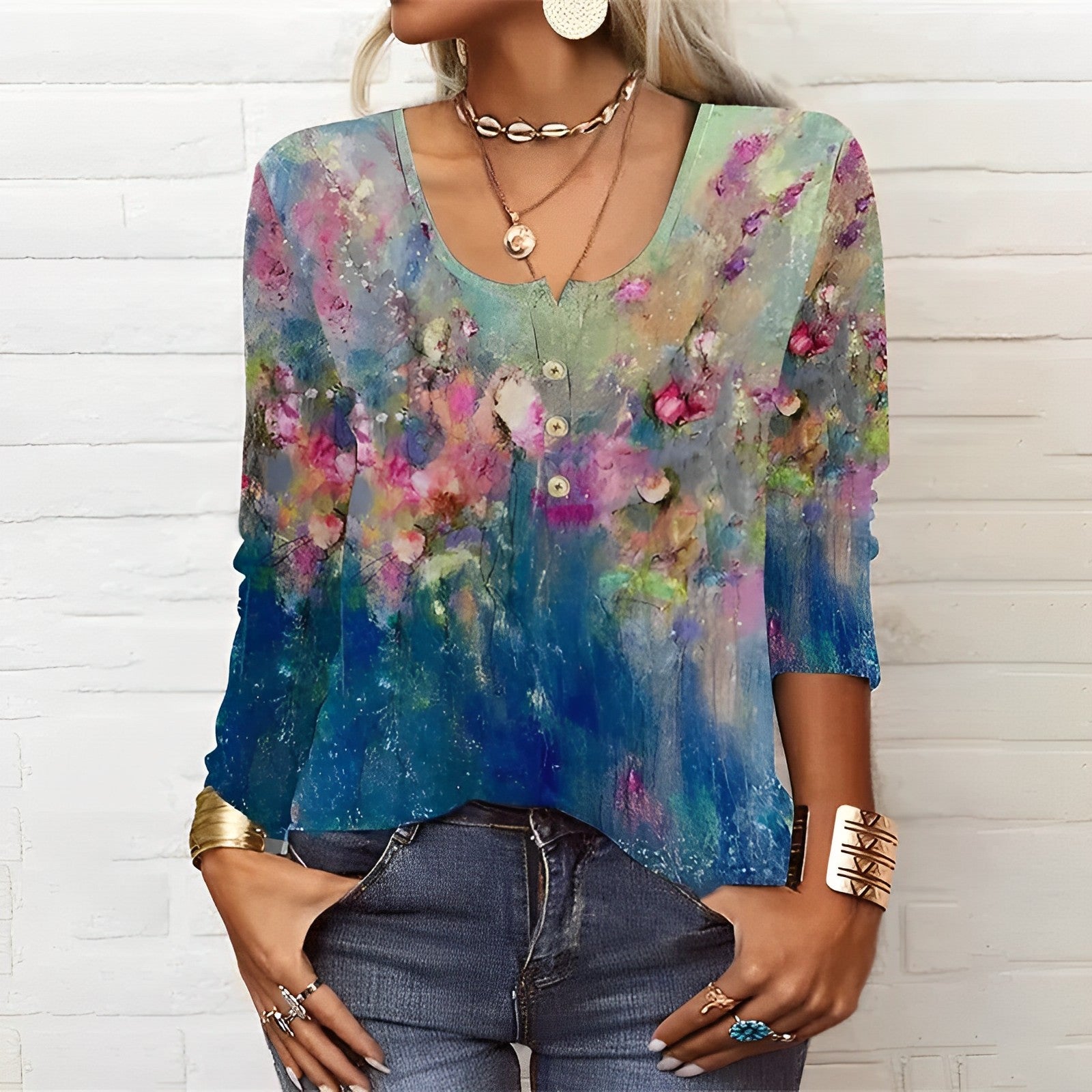 Tahlia | Long Sleeve Floral Tee