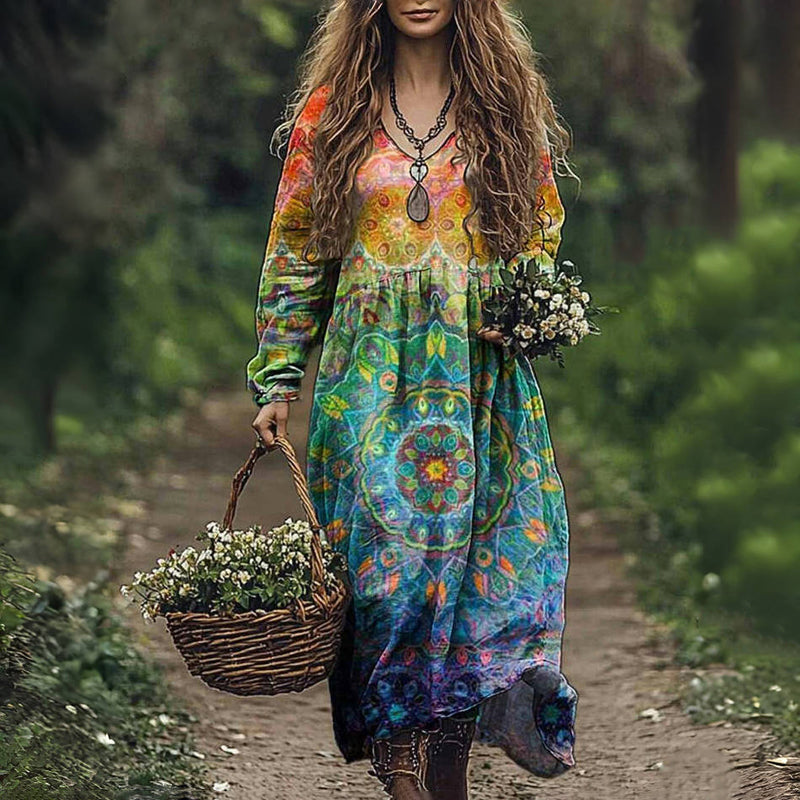 Juri | Elegant Midi Dress with Long Sleeves