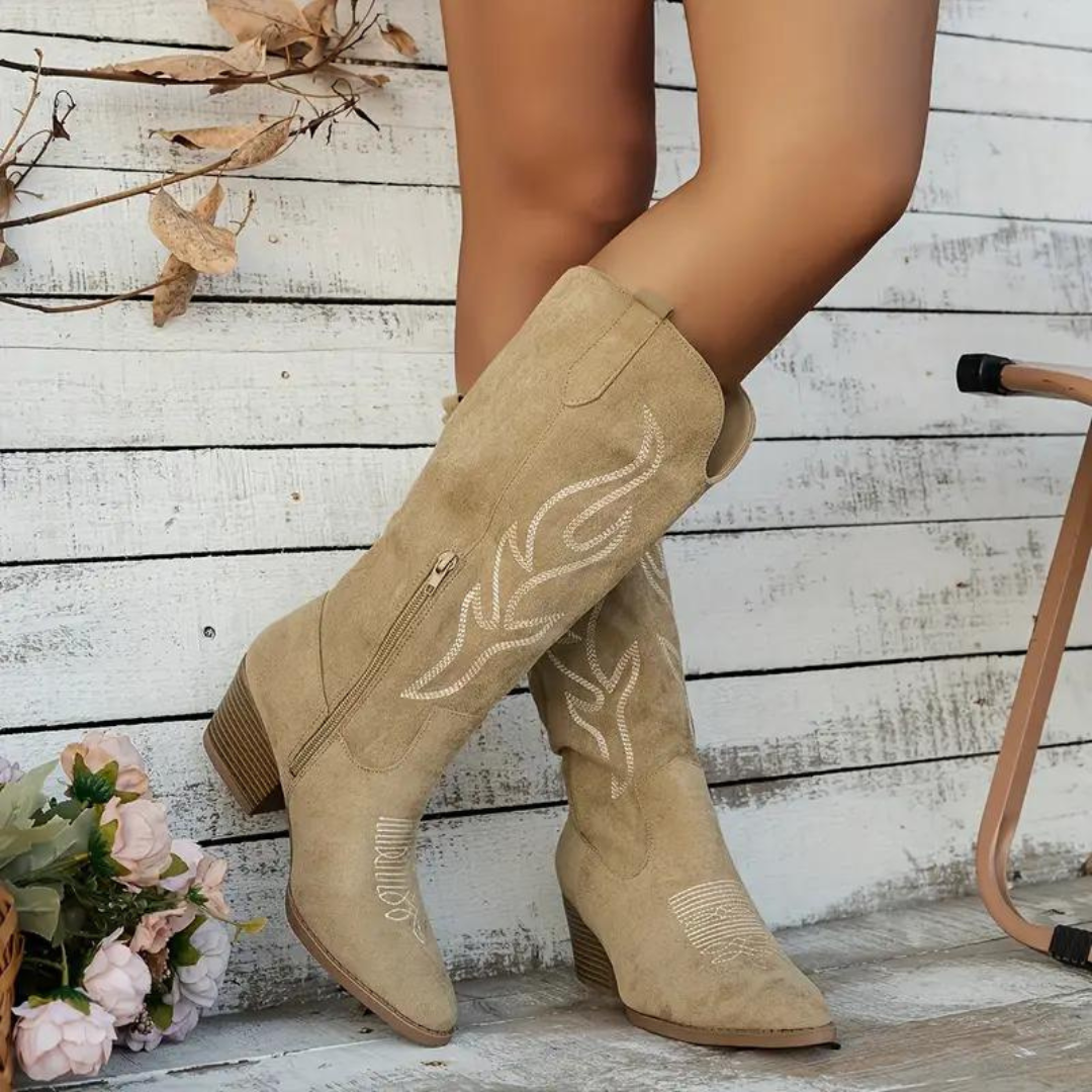 Chloe | Knee-High Vintage Western Cowboy Boots