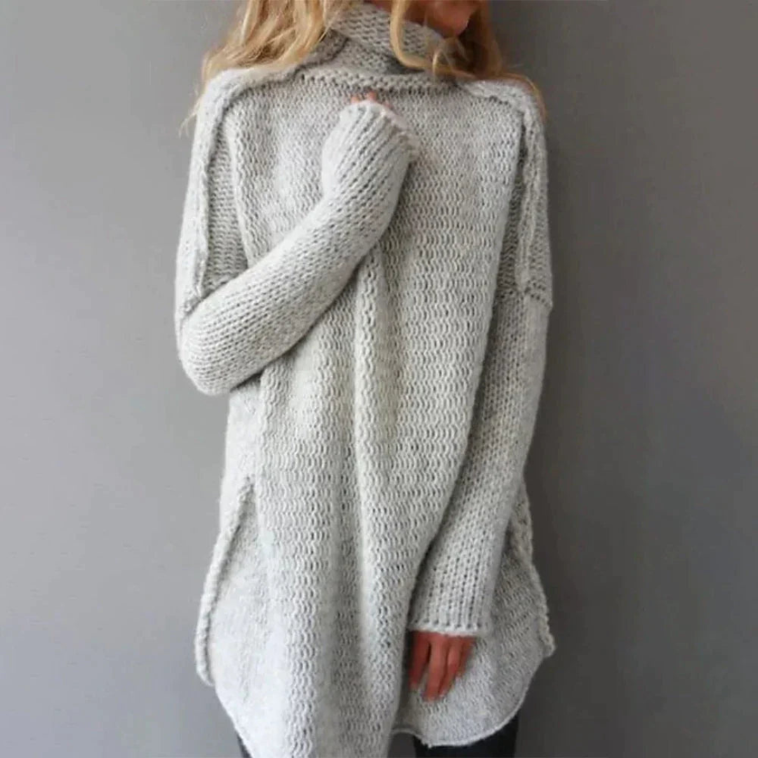 Women's Oversized Gray Sweater Premium
