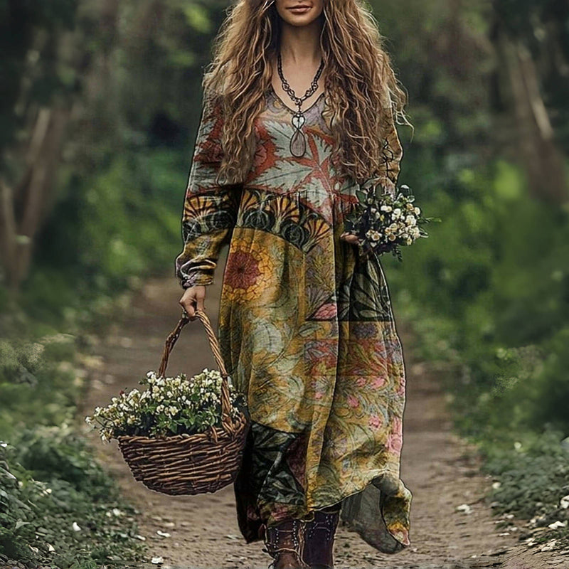 Juri | Elegant Midi Dress with Long Sleeves