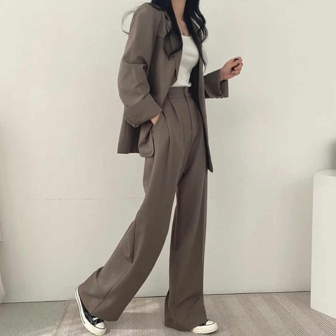 Women's Fashionable Two-Piece Workwear Set