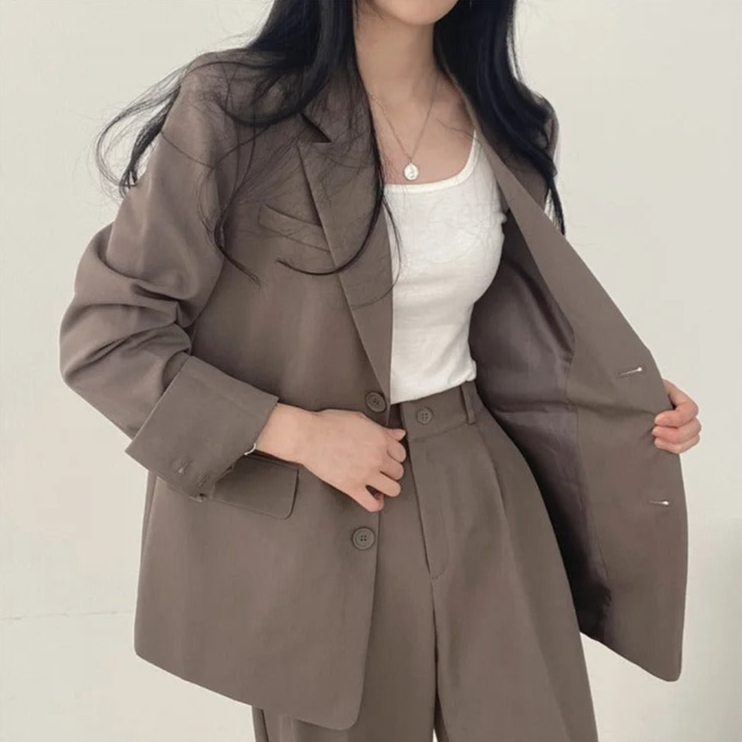 Women's Fashionable Two-Piece Workwear Set