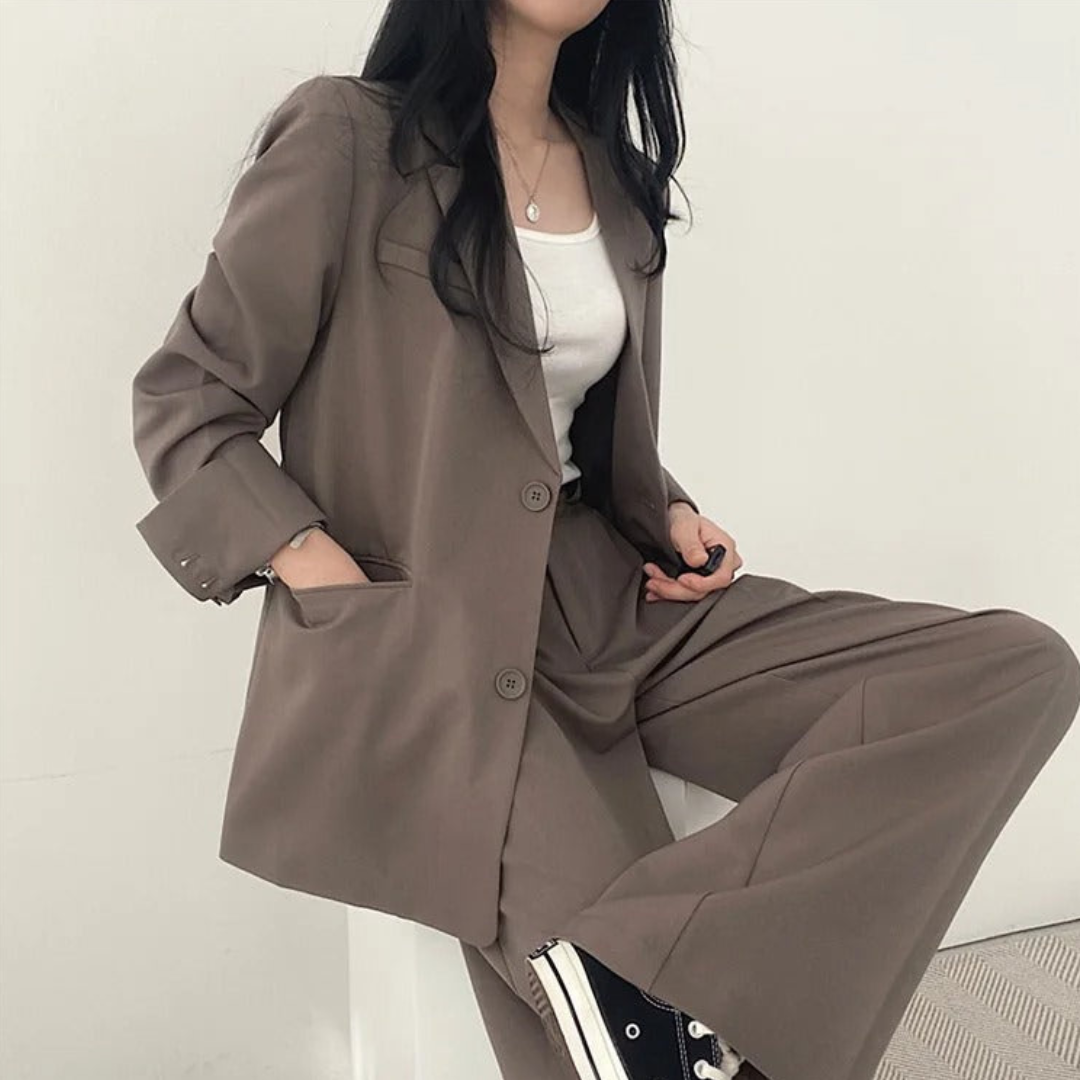 Women's Fashionable Two-Piece Workwear Set