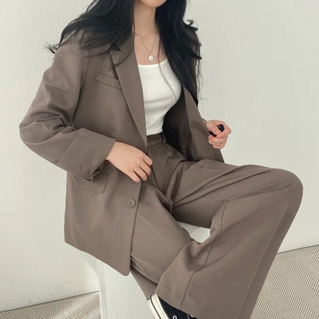 Women's Fashionable Two-Piece Workwear Set