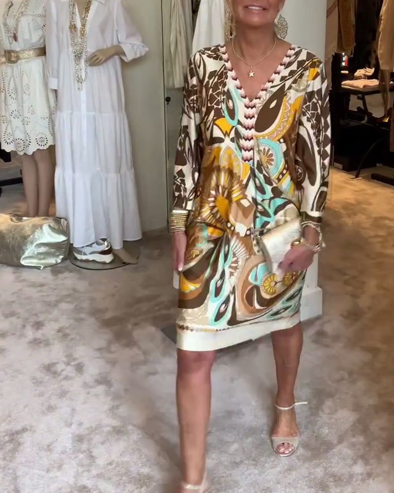 Matilda | Vibrant Patterned Dress with Bright Design