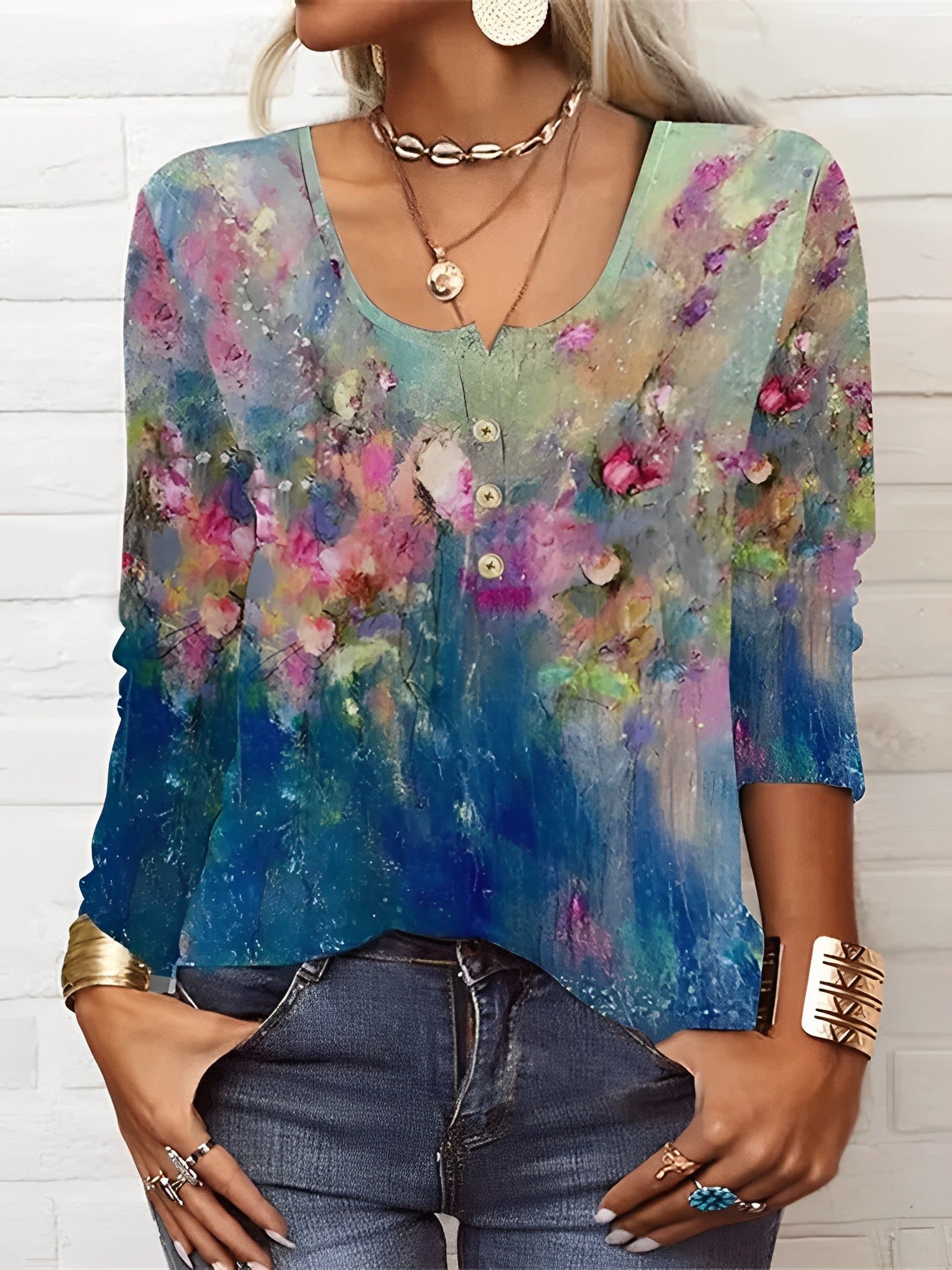 Tahlia | Long Sleeve Floral Tee