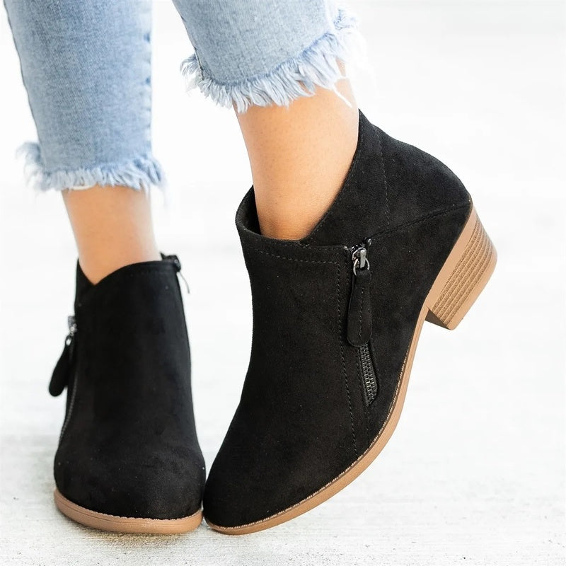 Premium Women's Leather Ankle Boots