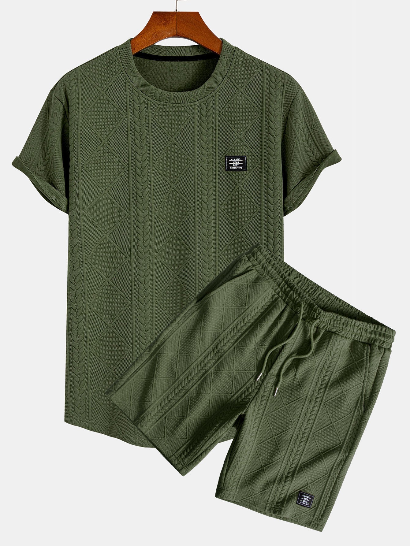 Harrison | Men's Geometric 2 Piece T-Shirt & Shorts Set