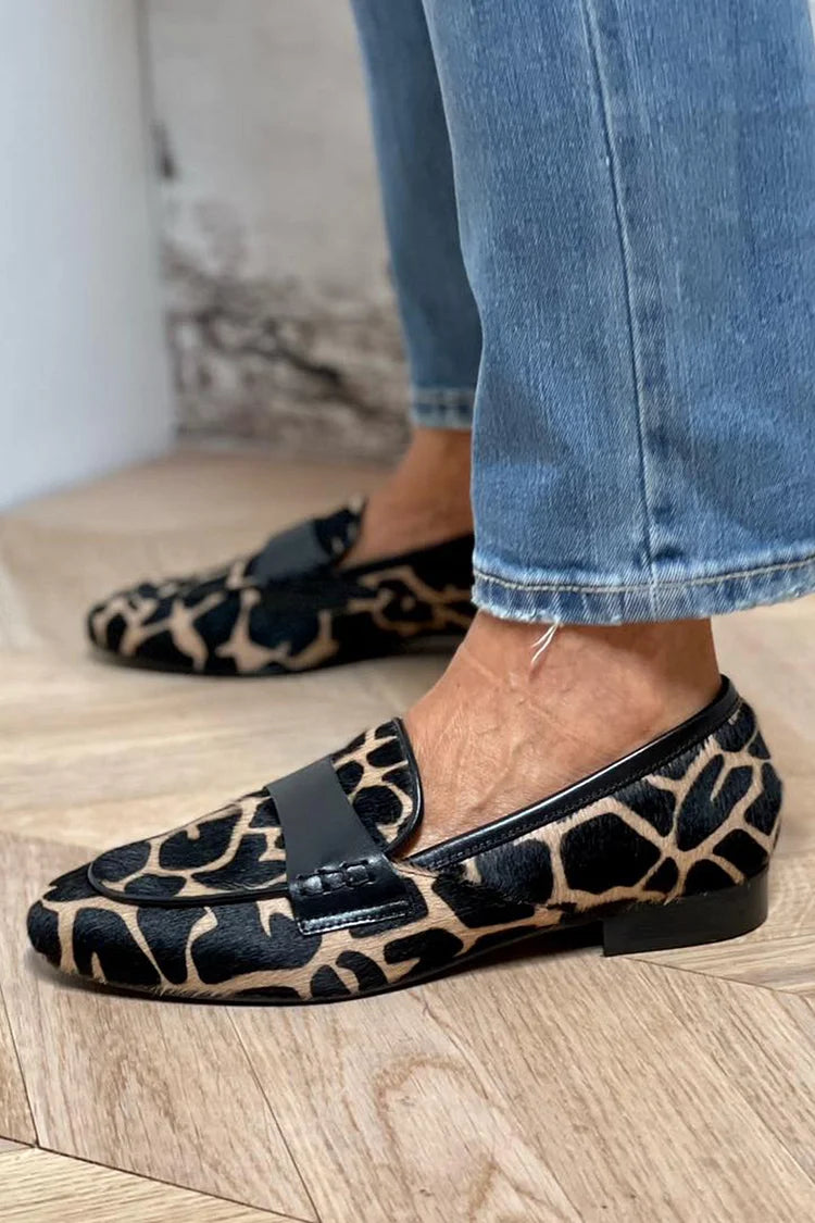 Zoe | Leopard Print Loafers for Women