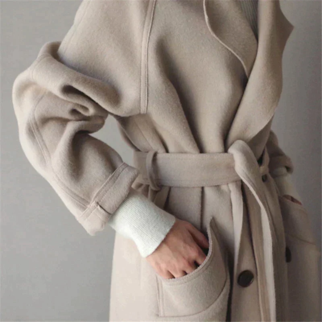 Women's Warm Trench Coat | Long Sleeve