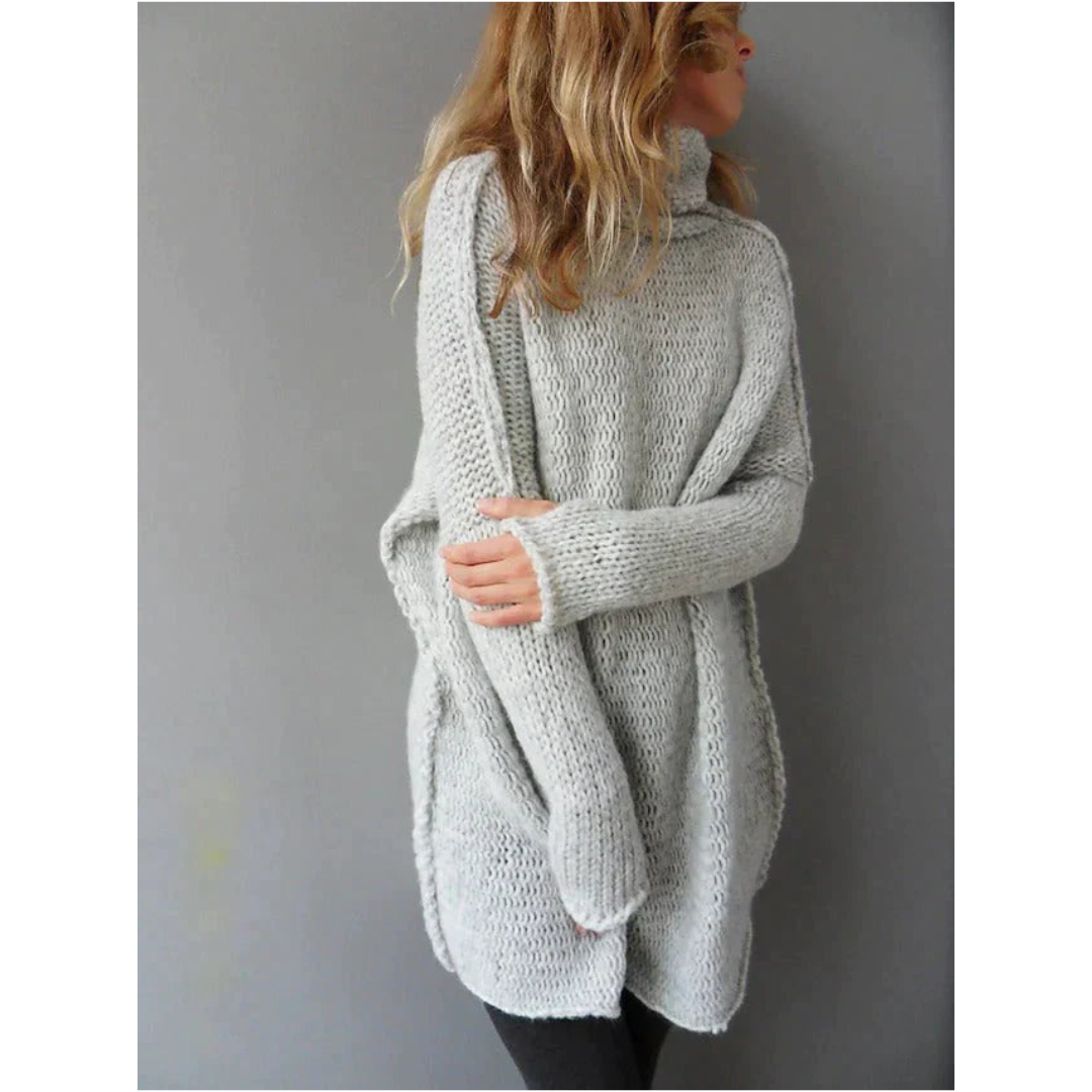 Women's Oversized Gray Sweater Premium