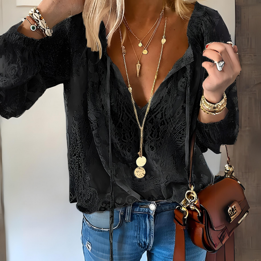 Olivia | Women's Boho Crochet Blouse