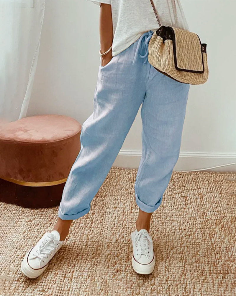 Sienna | Ultra-Light Linen Pants for Women