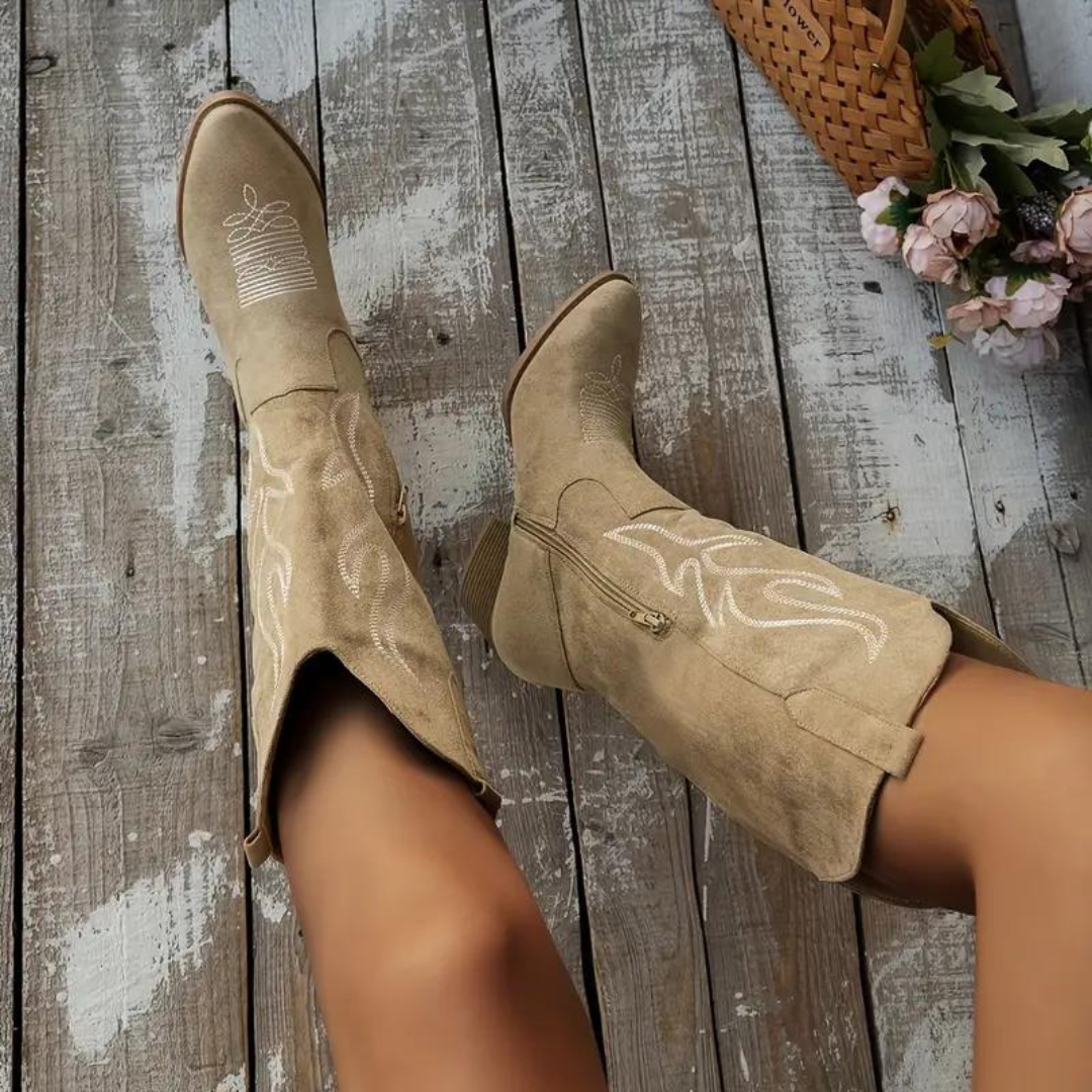 Chloe | Knee-High Vintage Western Cowboy Boots