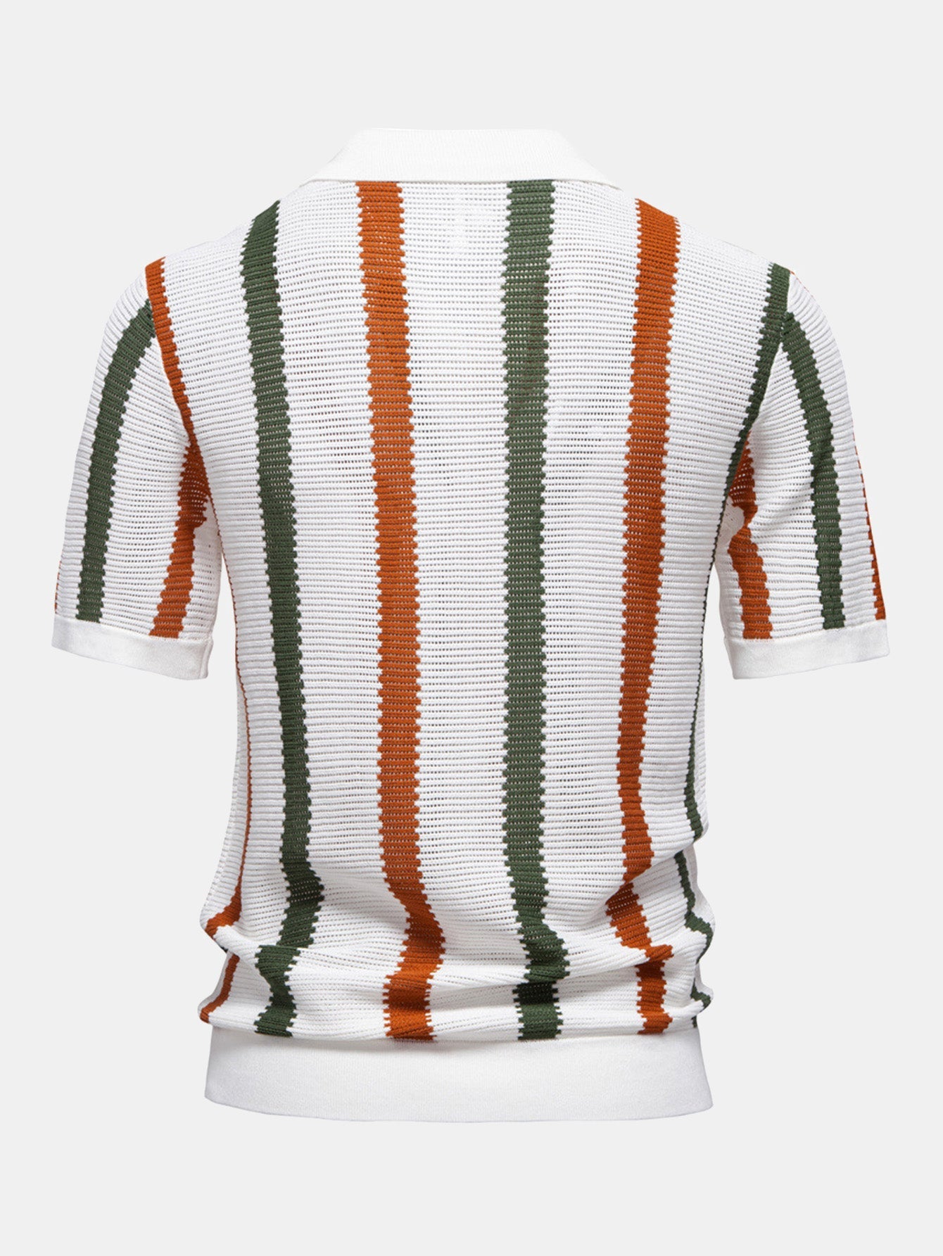 Lucas | Men's Stripe Knit Polo Shirt