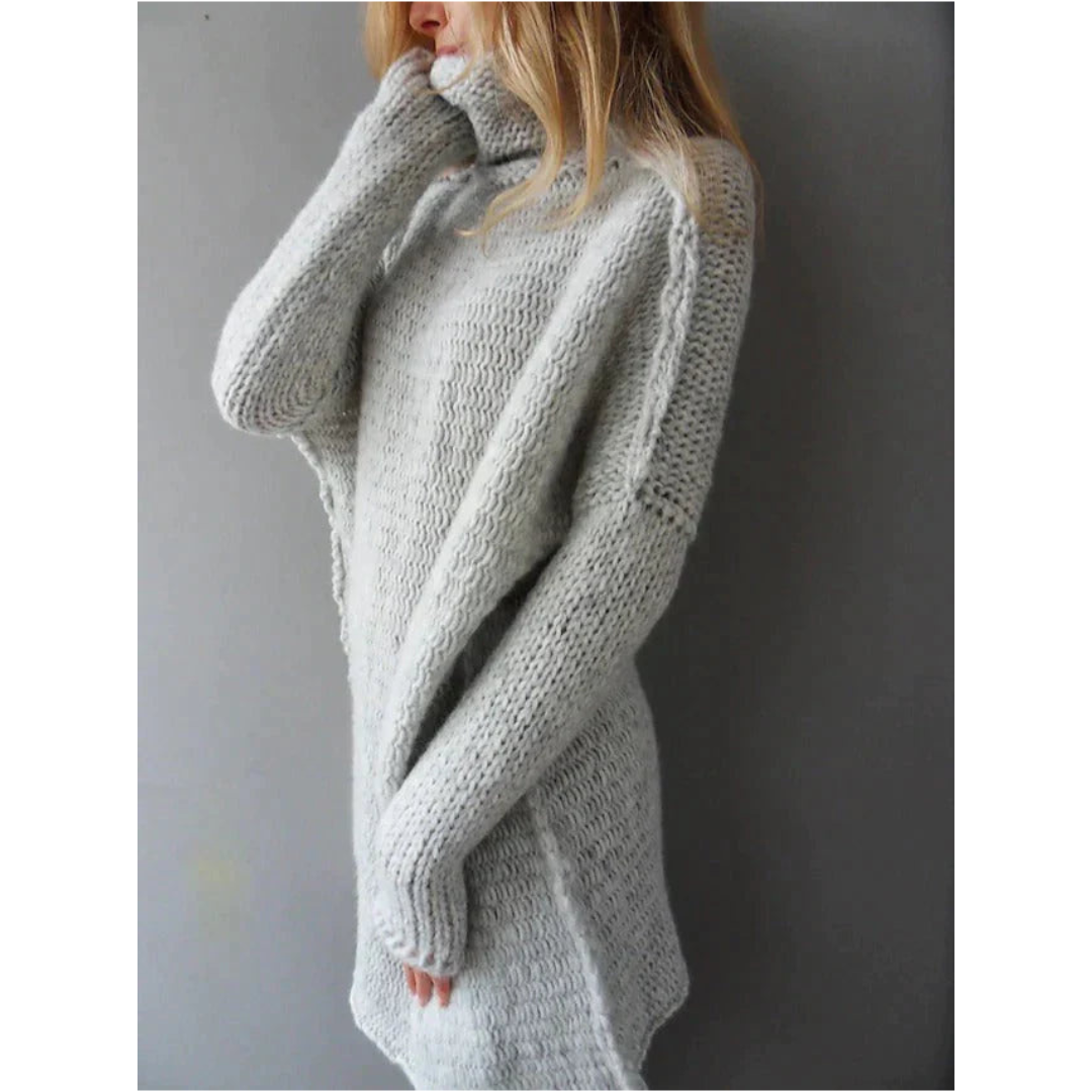 Women's Oversized Gray Sweater Premium