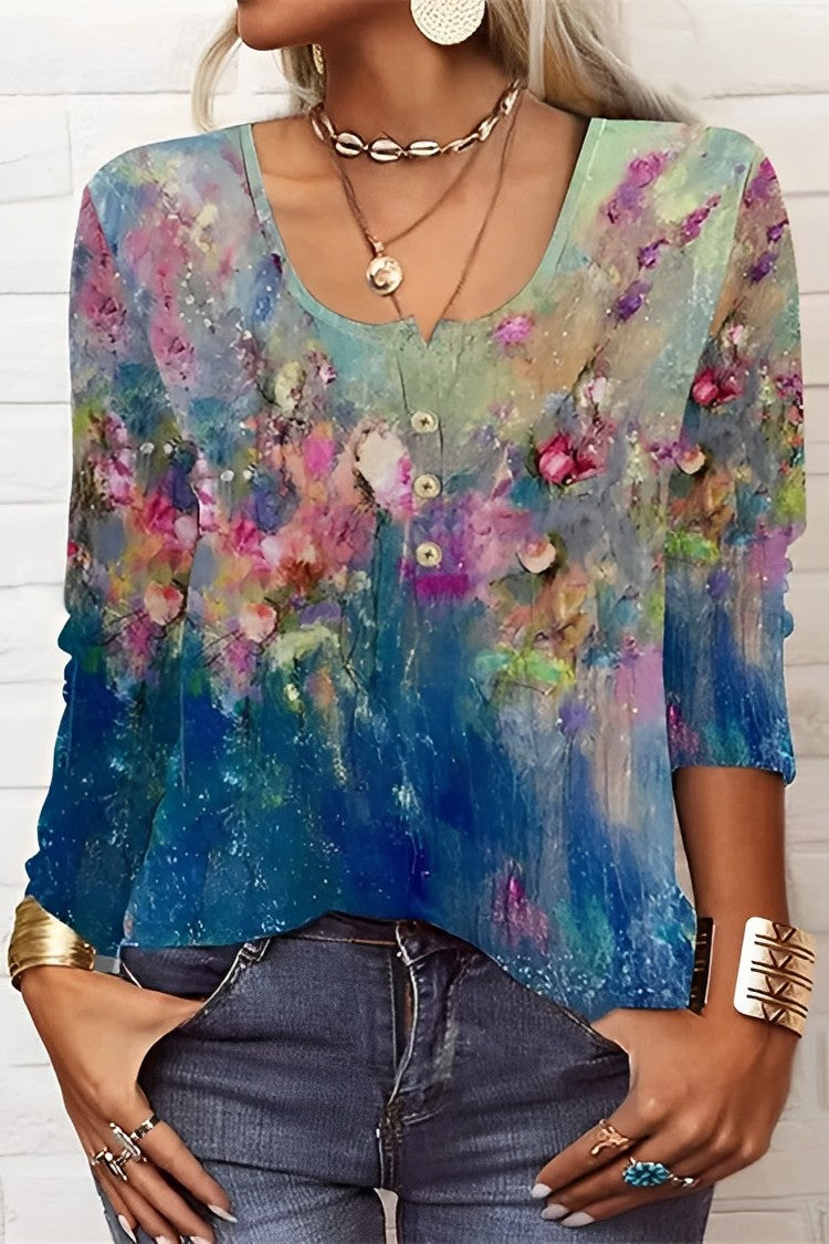 Tahlia | Long Sleeve Floral Tee