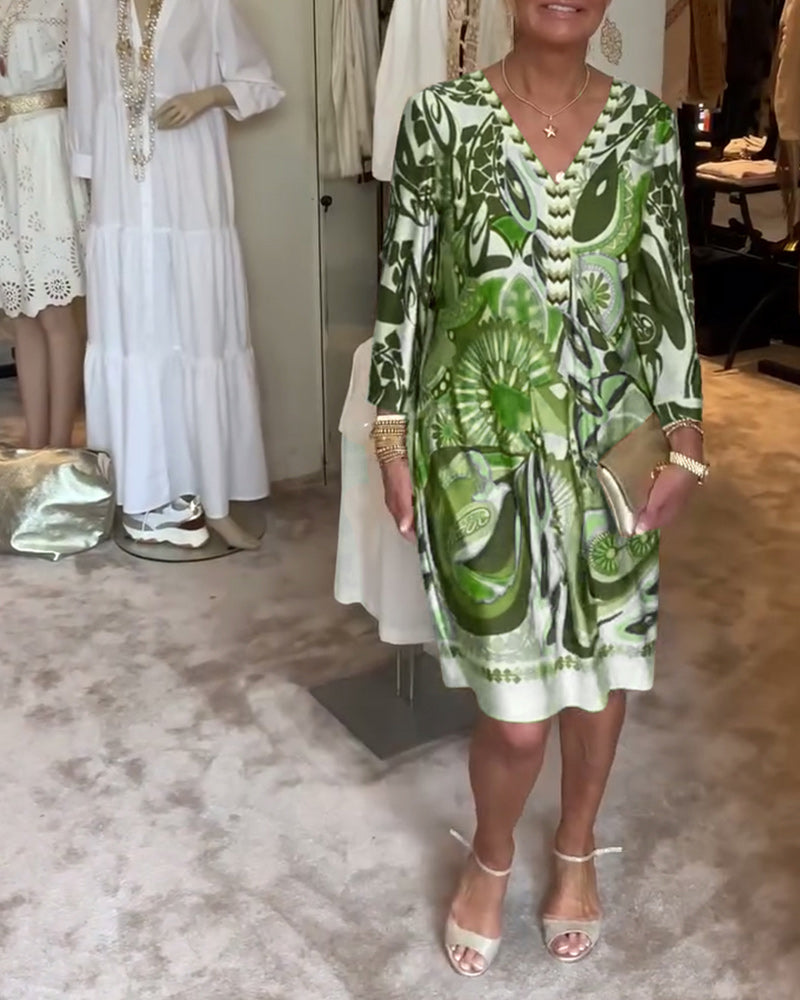 Matilda | Vibrant Patterned Dress with Bright Design