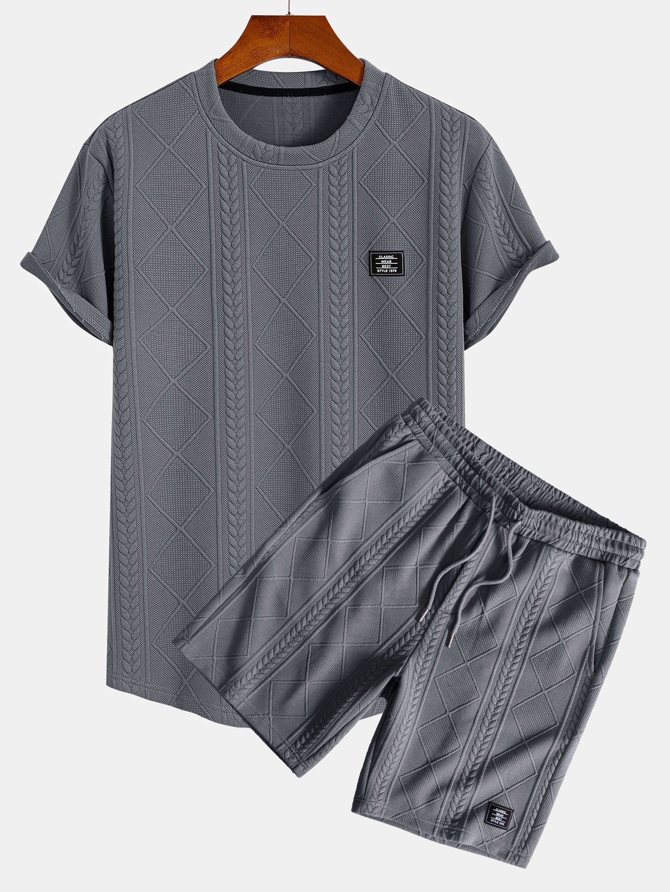 Harrison | Men's Geometric 2 Piece T-Shirt & Shorts Set