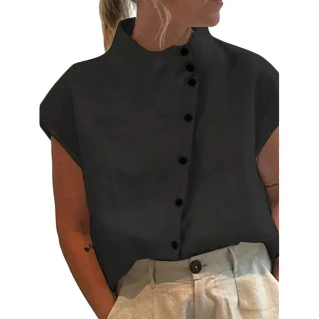 Grace | Women's Elegant Stand Collar Top