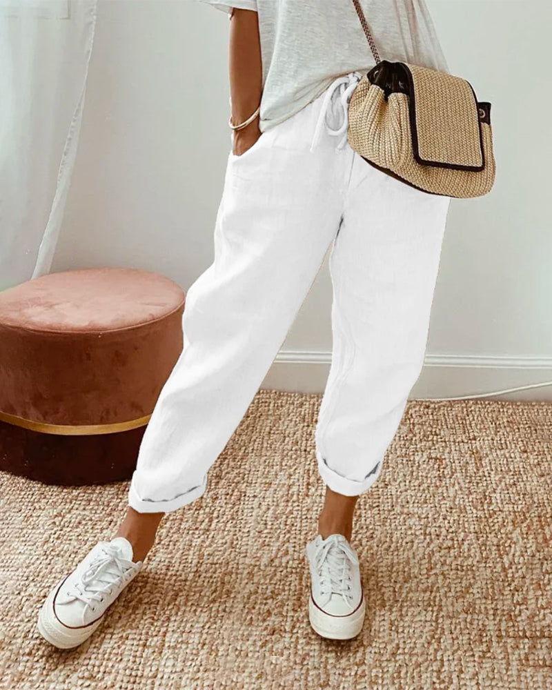 Sienna | Ultra-Light Linen Pants for Women