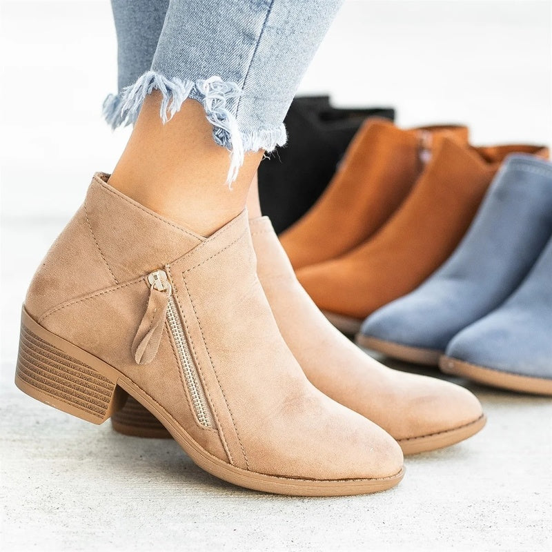 Premium Women's Leather Ankle Boots