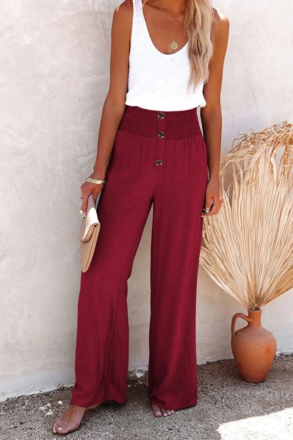 Poppy | High-Waisted Relaxed Linen Pants for Women